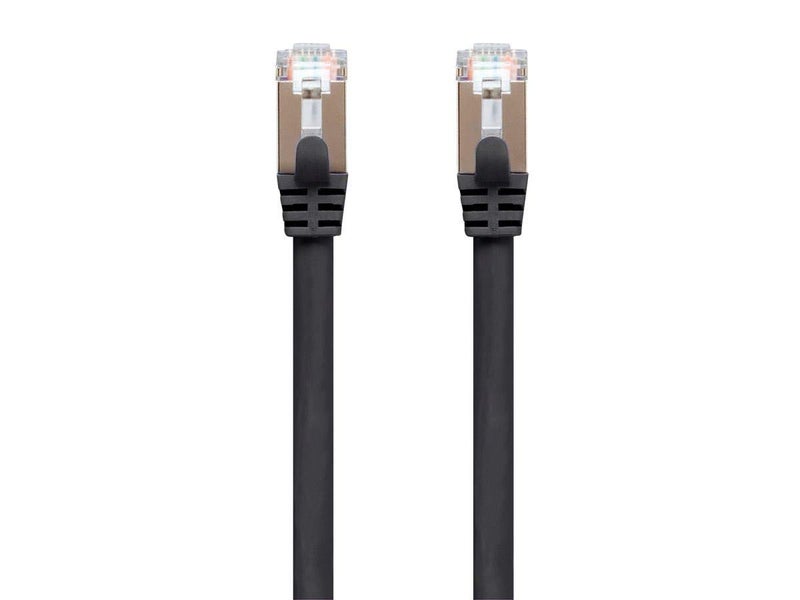 Monoprice Cat7 5ft Black Patch Cable Double Shielded (S/FTP) 26AWG 10G Pure Bare Copper Snagless RJ45 Entegrade Series Ethernet Cable - Image 2